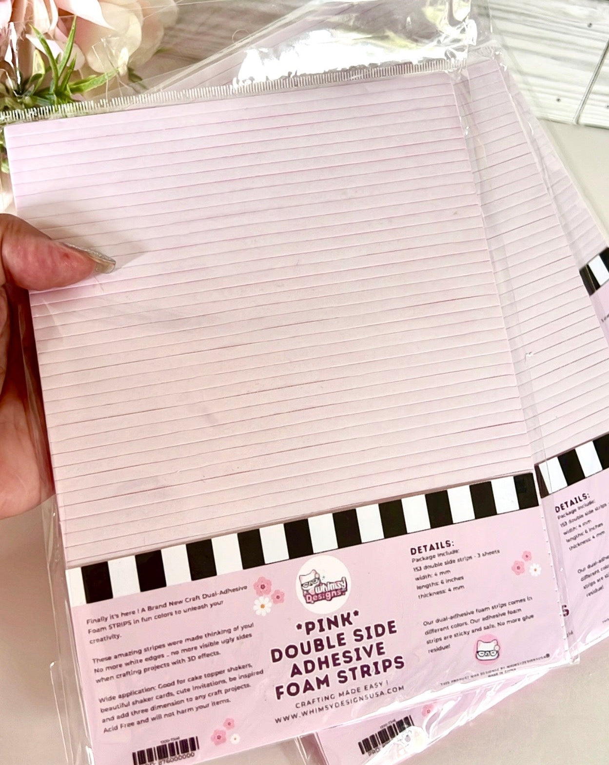Double Sided Adhesive Foam Tapes Adhesive - PINK