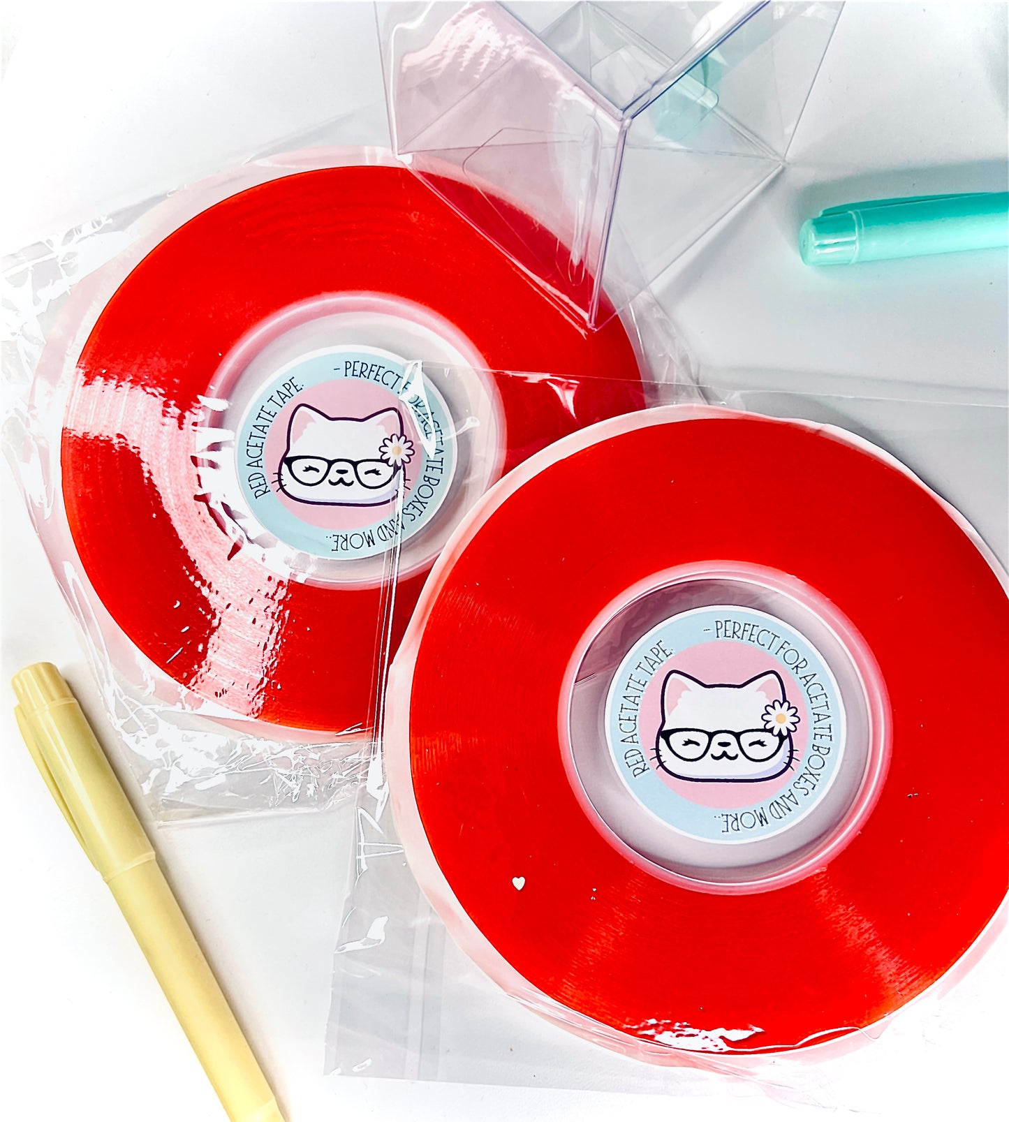 High Adhesion Transparent Acrylic Tape - Red Tape