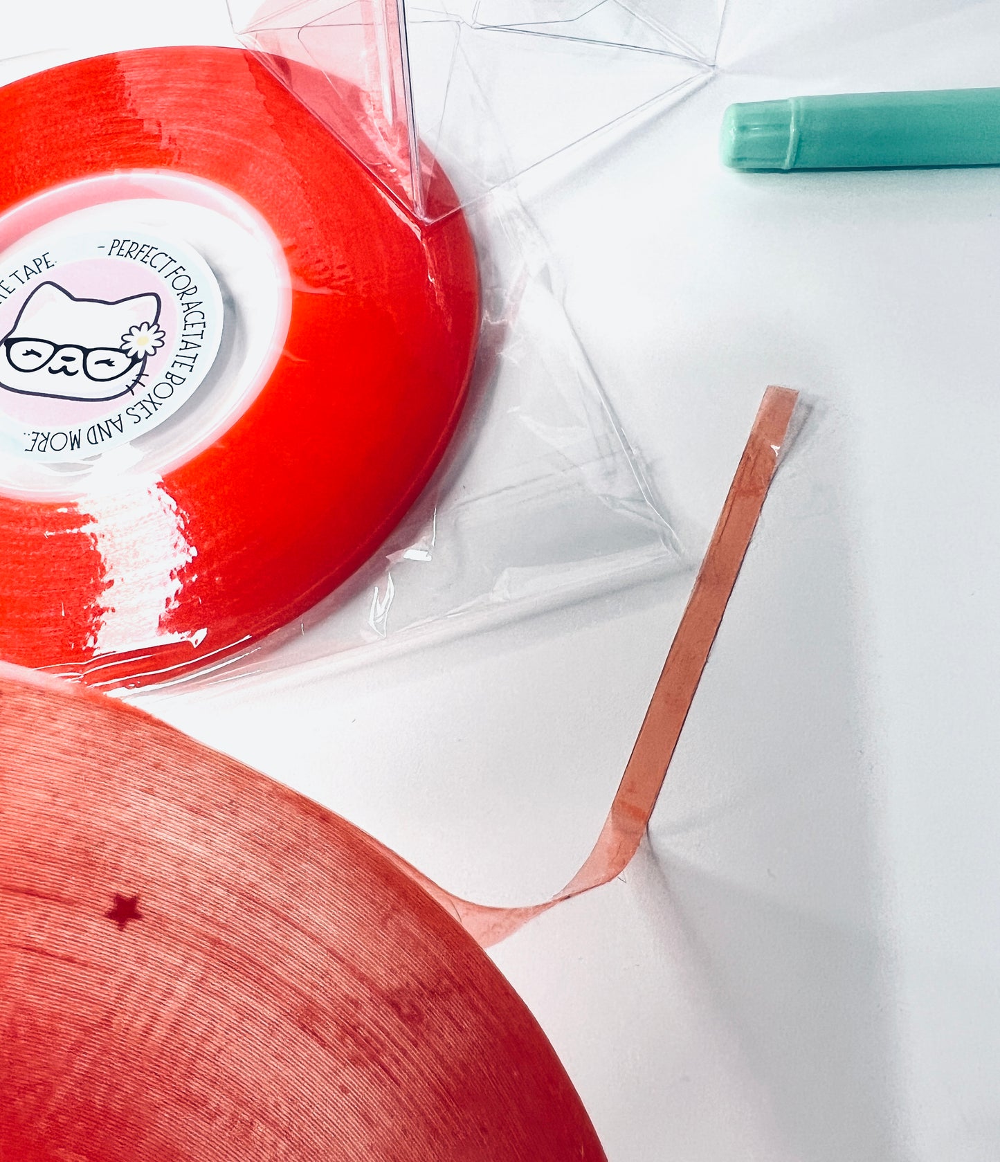 High Adhesion Transparent Acrylic Tape - Red Tape