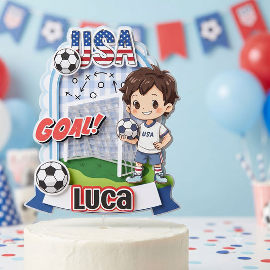 Cake Toppers Niños Equipos Nacionales World Cup 2026 – Chibi Anime & Acuarela | PNG SVG Studio