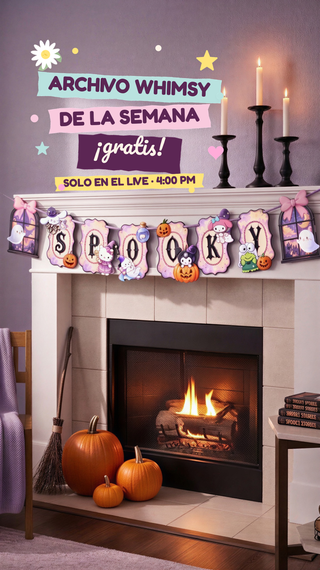 Banner SPOOKY Kawaii de Halloween | Archivo Whimsy de la Semana 🎃 Edición Limitada – Solo en el Live