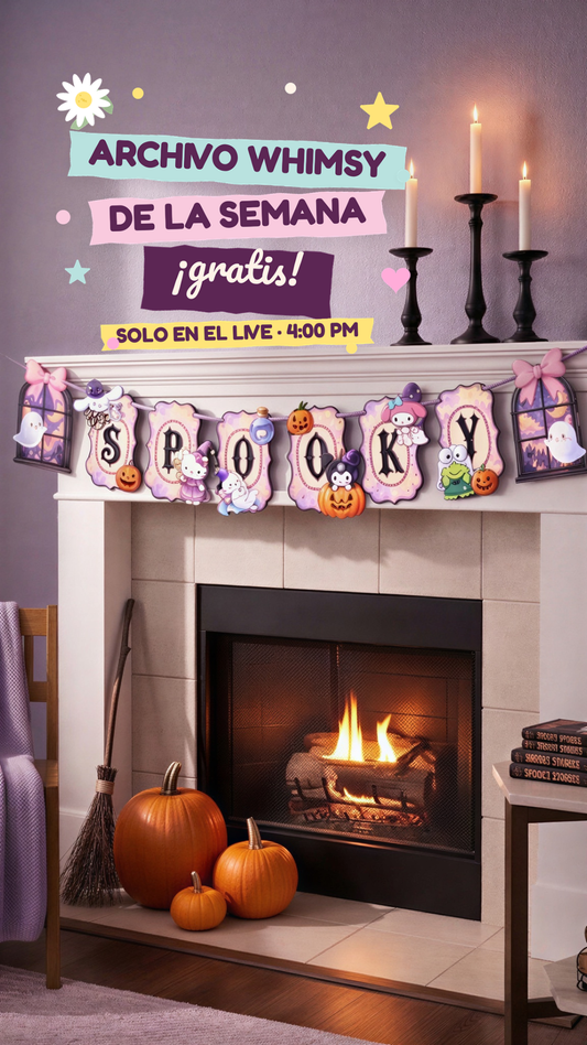 Banner SPOOKY Kawaii de Halloween | Archivo Whimsy de la Semana 🎃 Edición Limitada – Solo en el Live