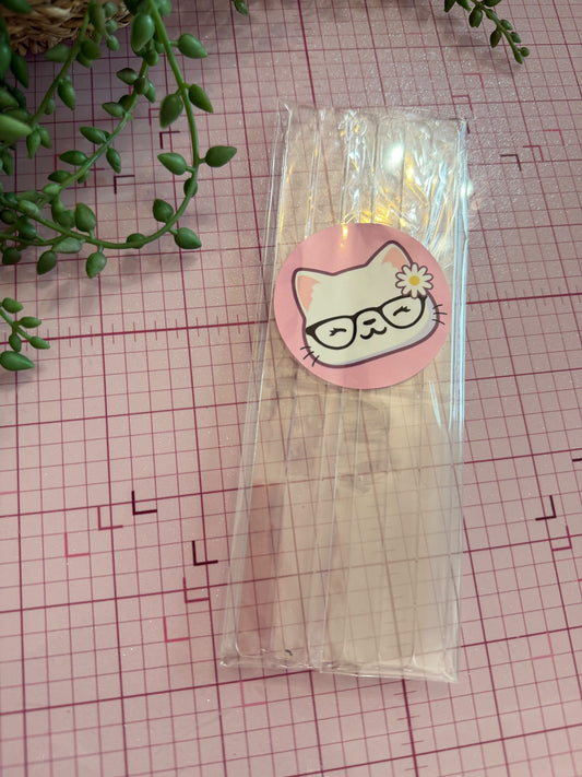Palitos de Acrílico Transparente para Cake Topper 7" – Paquete de 5