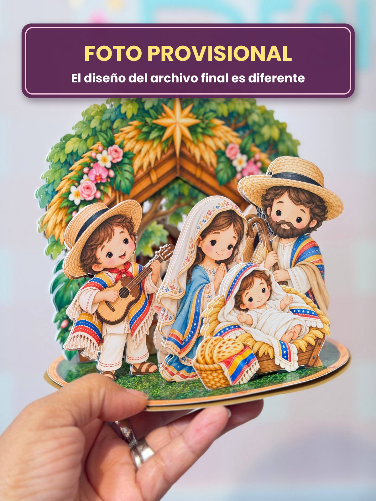 Nacimiento Colombiano 360° GRATIS | Regalo Navideño Cake Topper | Archivo Digital para Cricut y Cameo