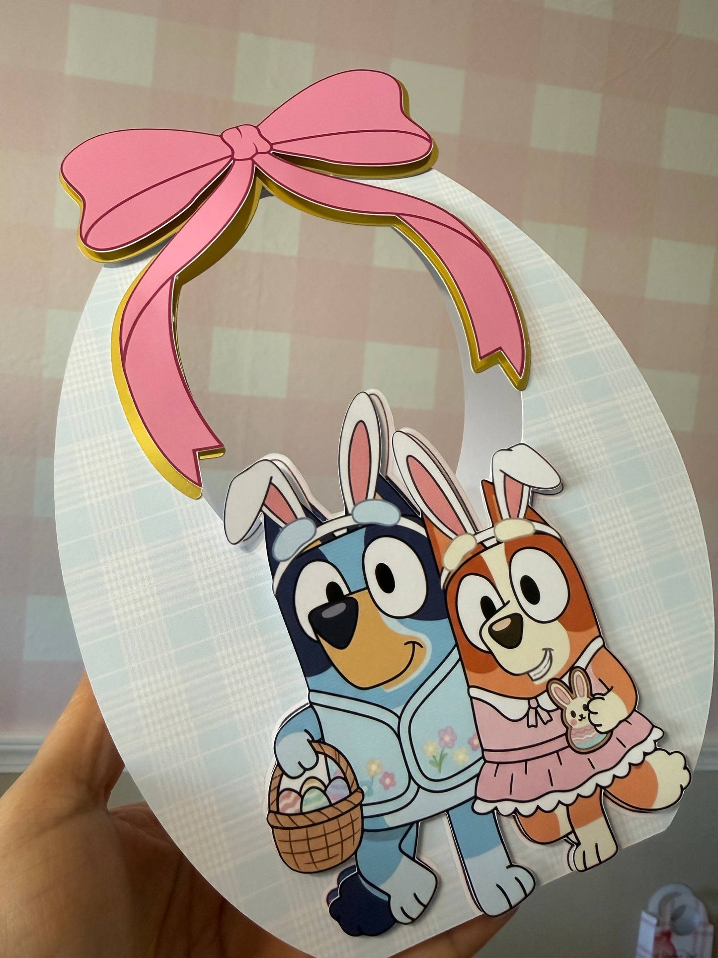 Kit Digital de Pascua: Edición Bluey y sus Amigos 🐰💙 (Clipart + Papeles + Cajitas) - Descarga Inmediata