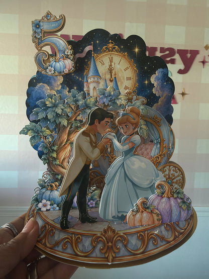 Cake Topper Escenario 360 – 4 Princesas | Archivo de Corte para Cricut y Silhouette
