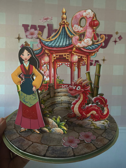 Cake Topper Escenario 360 – 4 Princesas | Archivo de Corte para Cricut y Silhouette
